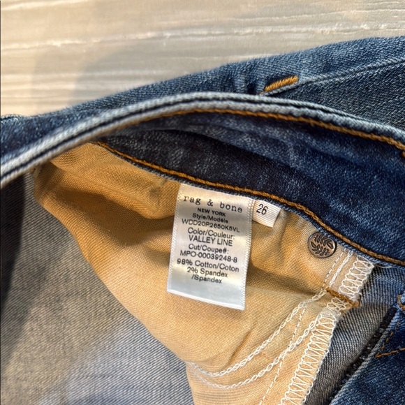 Rag & Bone Cate mid rise skinny Blue Jeans, size 26 - Picture 8 of 9